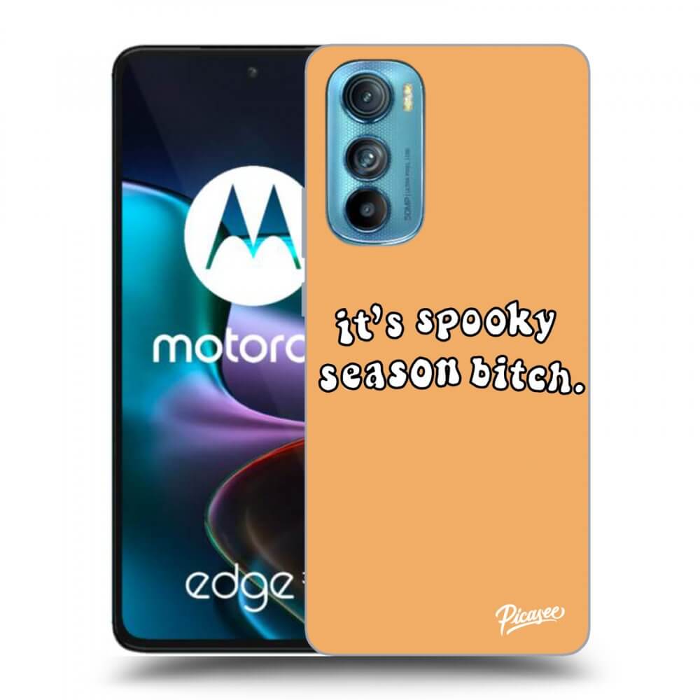 Picasee silikonski črni ovitek za Motorola Edge 30 - Spooky season