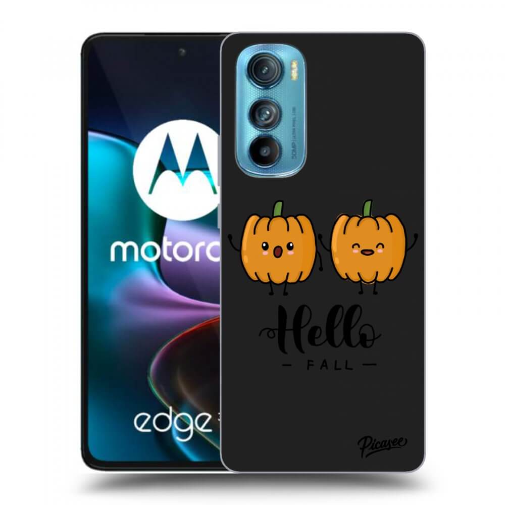 Picasee silikonski črni ovitek za Motorola Edge 30 - Hallo Fall