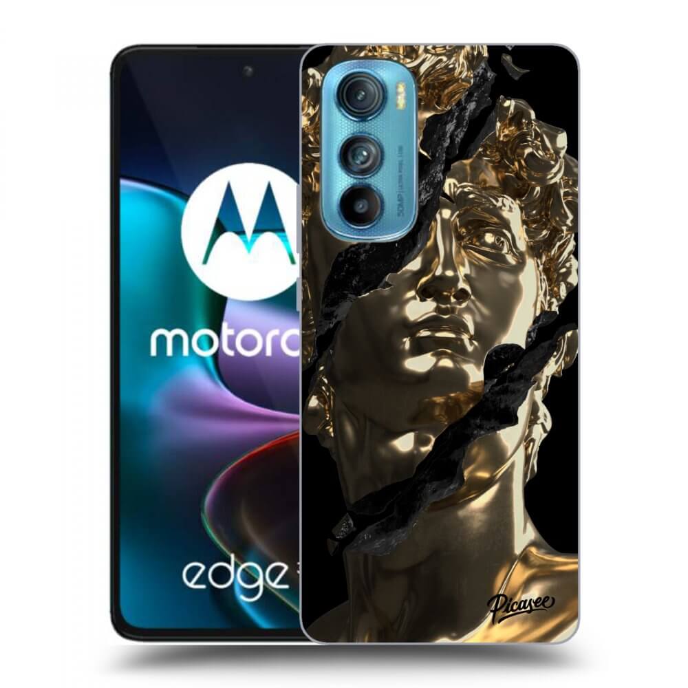 Picasee silikonski črni ovitek za Motorola Edge 30 - Golder