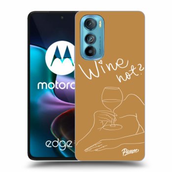 Picasee silikonski črni ovitek za Motorola Edge 30 - Wine not