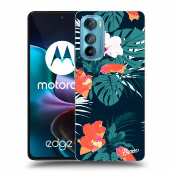 Picasee silikonski črni ovitek za Motorola Edge 30 - Monstera Color