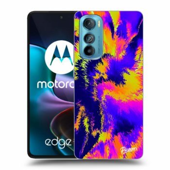 Picasee silikonski črni ovitek za Motorola Edge 30 - Burn