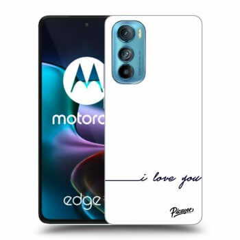 Picasee silikonski črni ovitek za Motorola Edge 30 - I love you