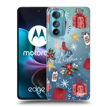 Picasee silikonski prozorni ovitek za Motorola Edge 30 - Christmas