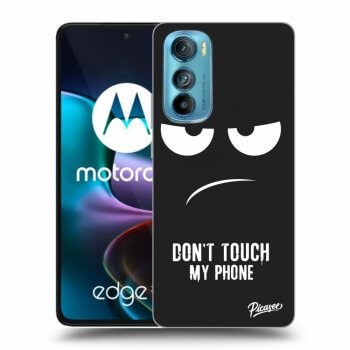 Picasee silikonski črni ovitek za Motorola Edge 30 - Don't Touch My Phone