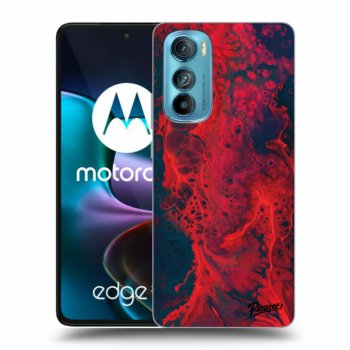 Picasee silikonski črni ovitek za Motorola Edge 30 - Organic red