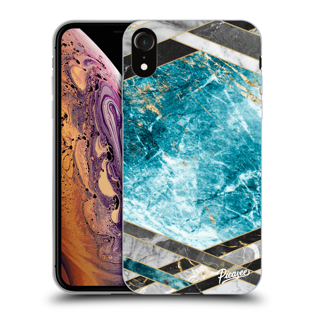 Picasee ULTIMATE CASE za Apple iPhone XR - Blue geometry