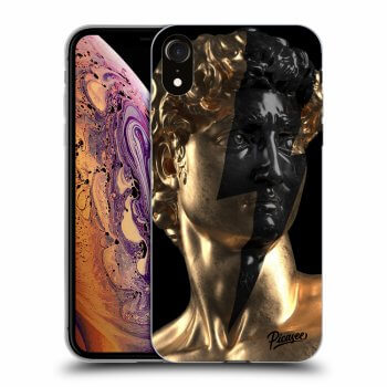 Picasee silikonski črni ovitek za Apple iPhone XR - Wildfire - Gold