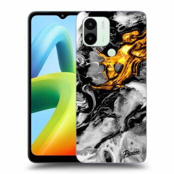 Picasee silikonski prozorni ovitek za Xiaomi Redmi A1 - Black Gold 2