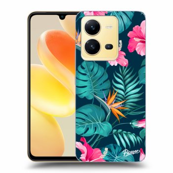 Ovitek za Vivo X80 Lite - Pink Monstera