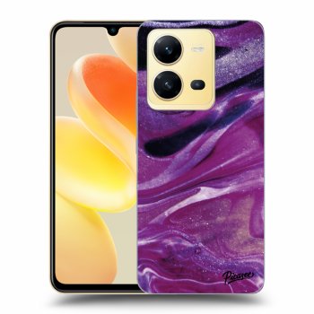 Ovitek za Vivo X80 Lite - Purple glitter