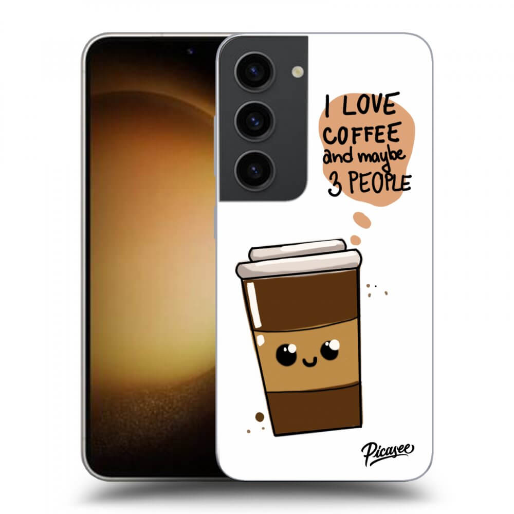 Picasee silikonski črni ovitek za Samsung Galaxy S23 5G - Cute coffee