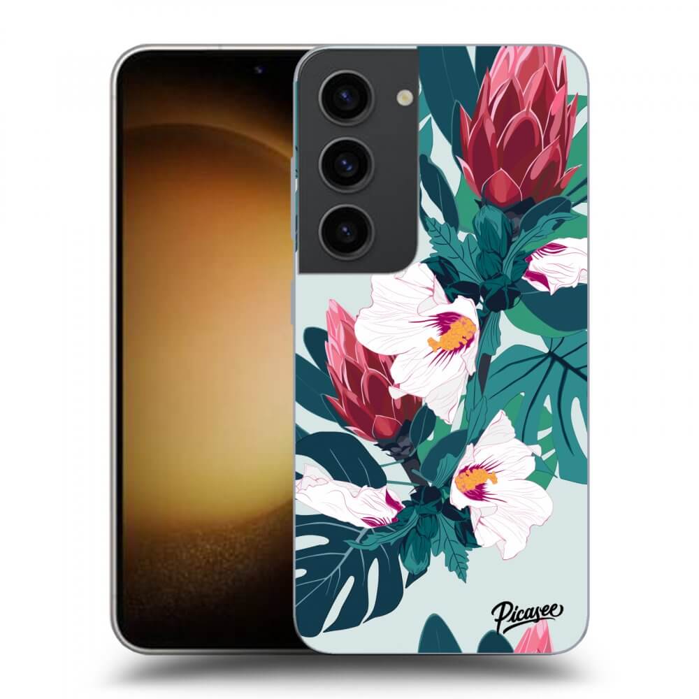 Picasee silikonski črni ovitek za Samsung Galaxy S23 5G - Rhododendron