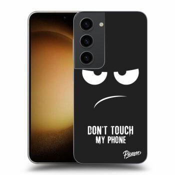 Picasee silikonski črni ovitek za Samsung Galaxy S23 5G - Don't Touch My Phone
