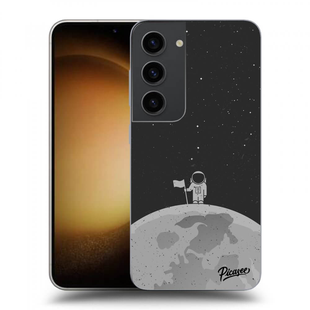 Picasee silikonski črni ovitek za Samsung Galaxy S23 5G - Astronaut