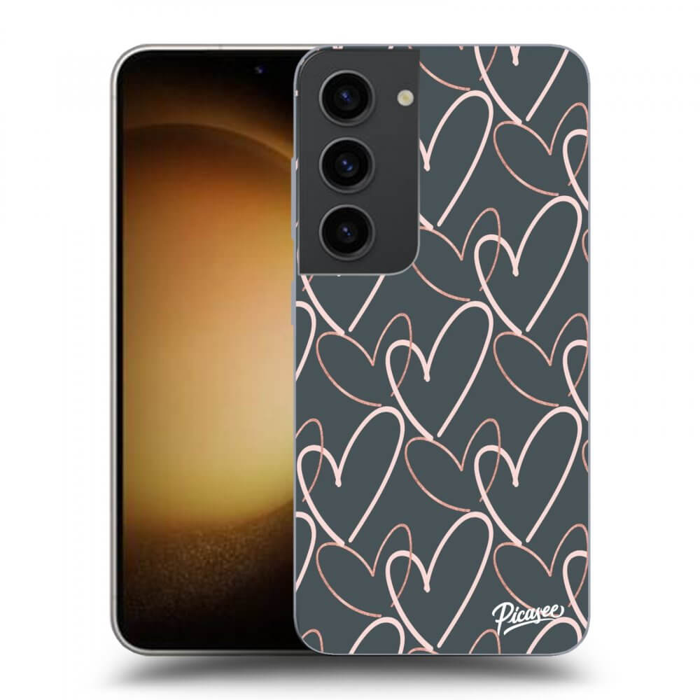 Picasee silikonski črni ovitek za Samsung Galaxy S23 5G - Lots of love
