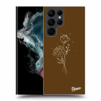 Picasee ULTIMATE CASE PowerShare za Samsung Galaxy S23 Ultra 5G - Brown flowers