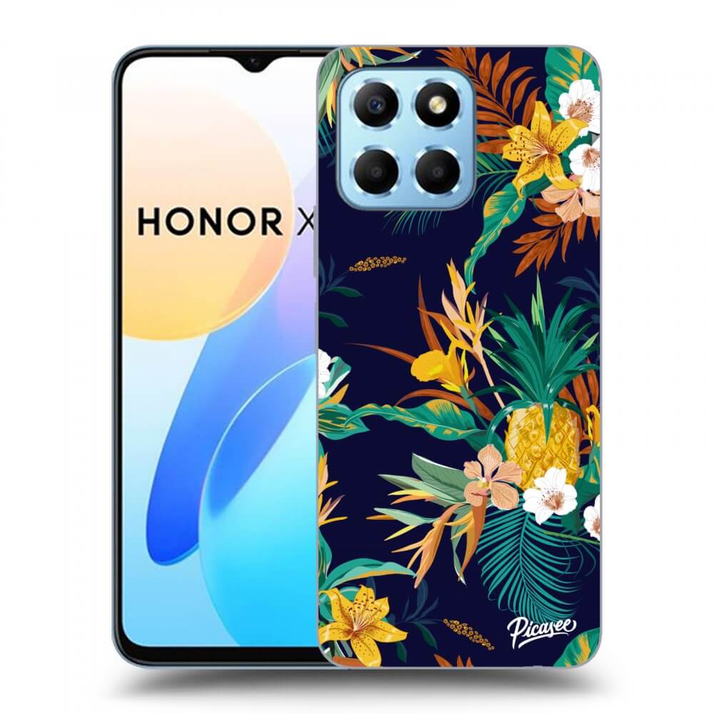 Picasee silikonski prozorni ovitek za Honor X8 5G - Pineapple Color