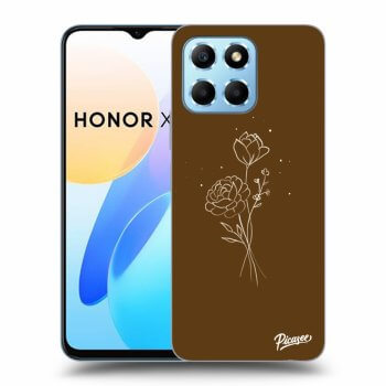Ovitek za Honor X8 5G - Brown flowers