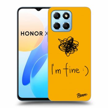 Picasee silikonski črni ovitek za Honor X8 5G - I am fine