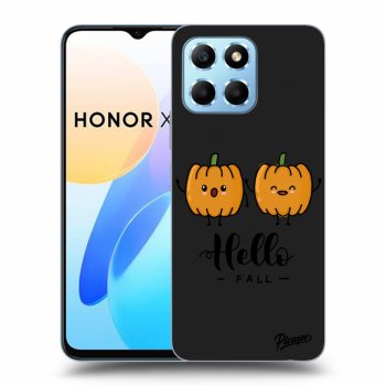 Picasee silikonski črni ovitek za Honor X8 5G - Hallo Fall
