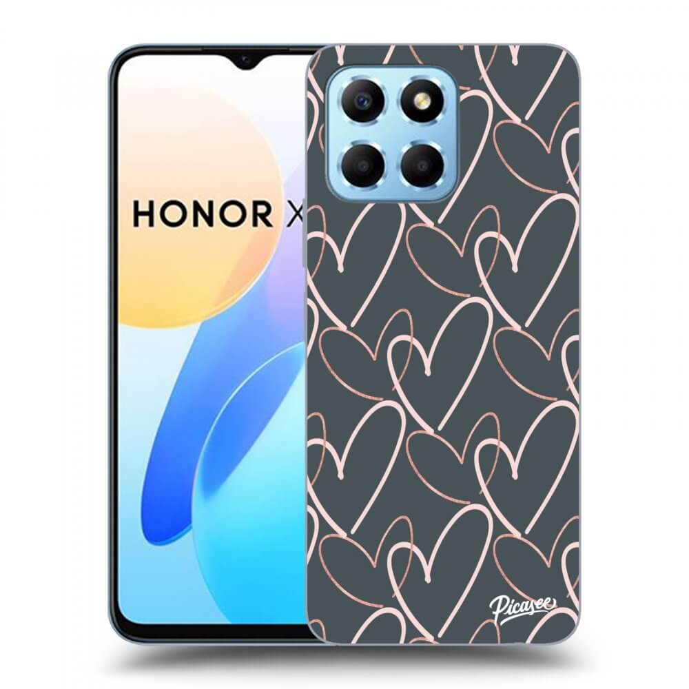 Picasee silikonski prozorni ovitek za Honor X8 5G - Lots of love