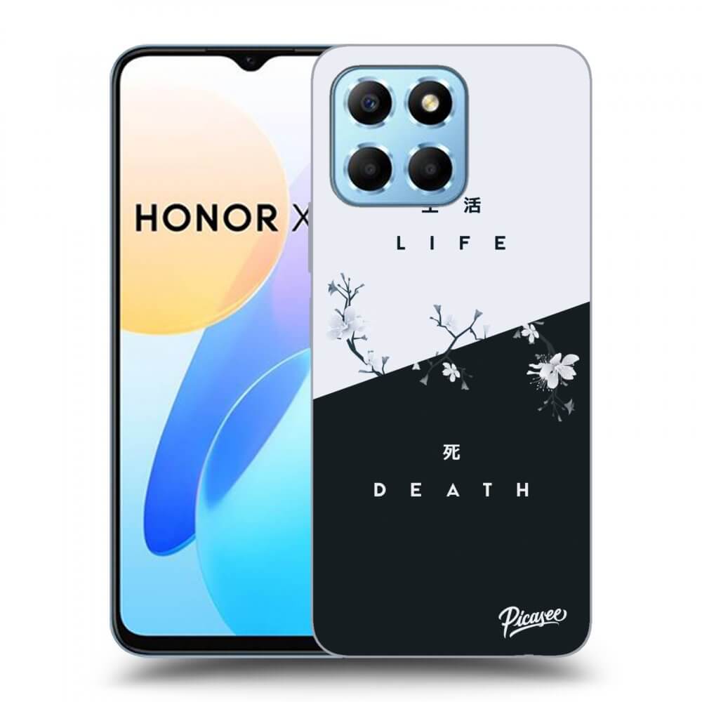Picasee silikonski črni ovitek za Honor X8 5G - Life - Death