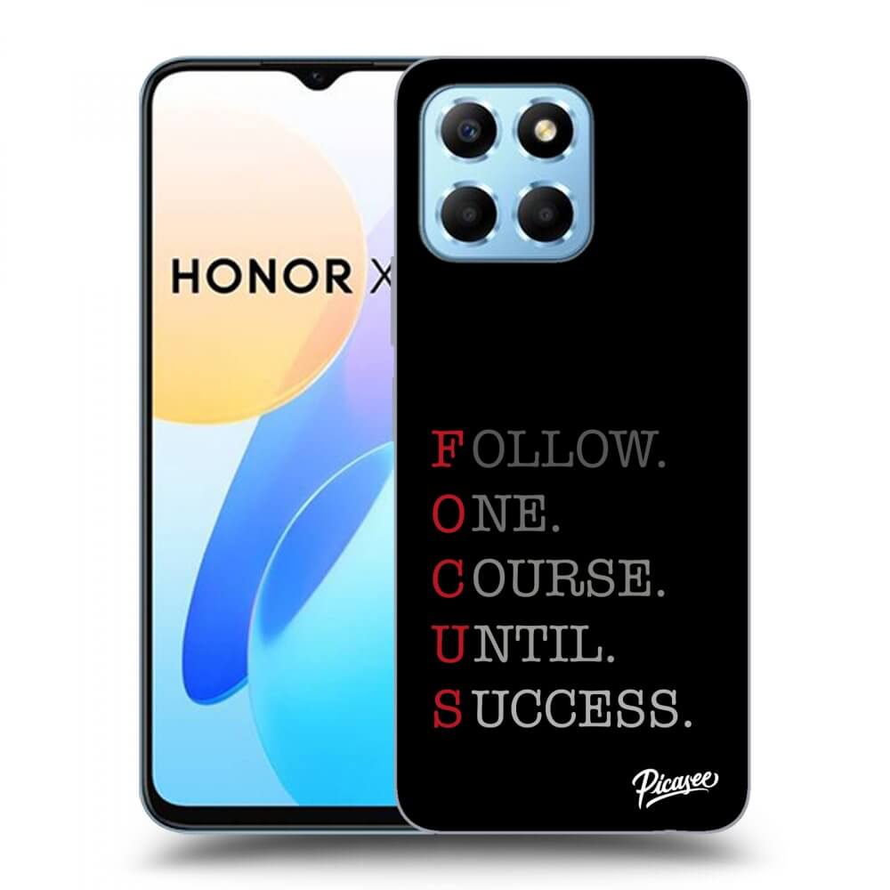 Picasee silikonski črni ovitek za Honor X6 - Focus
