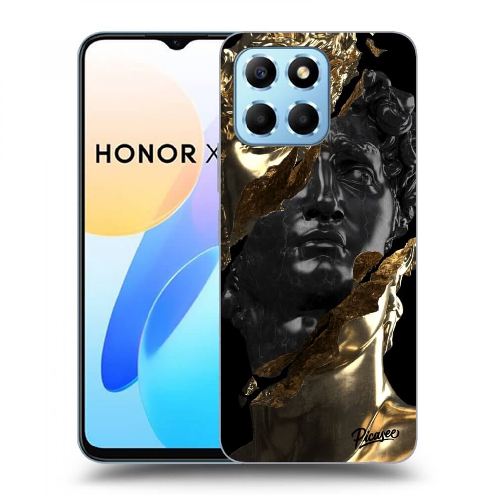 Picasee silikonski črni ovitek za Honor X6 - Gold - Black