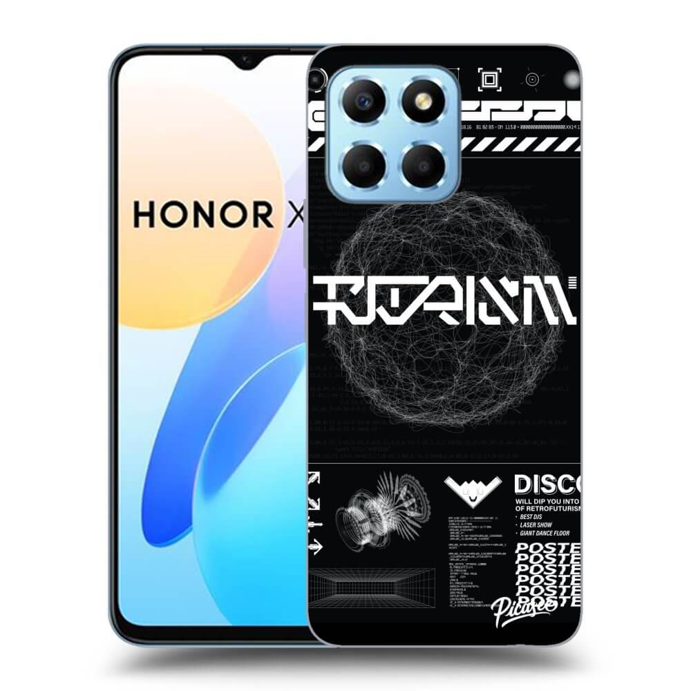 Picasee silikonski prozorni ovitek za Honor X6 - BLACK DISCO