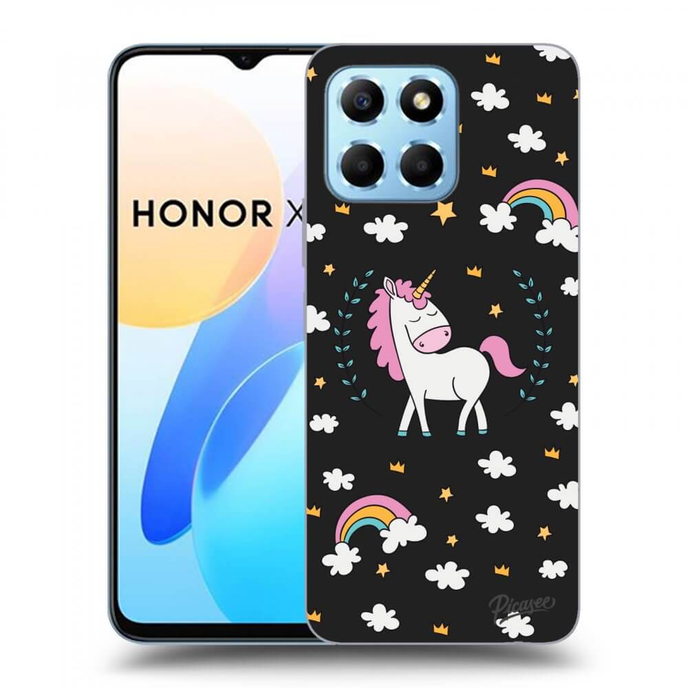 Picasee silikonski črni ovitek za Honor X6 - Unicorn star heaven