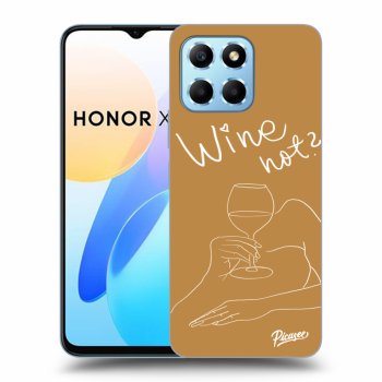 Picasee silikonski črni ovitek za Honor X6 - Wine not