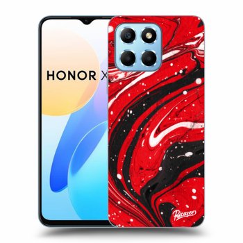 Picasee silikonski prozorni ovitek za Honor X6 - Red black