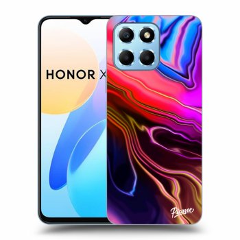 Picasee silikonski črni ovitek za Honor X6 - Electric