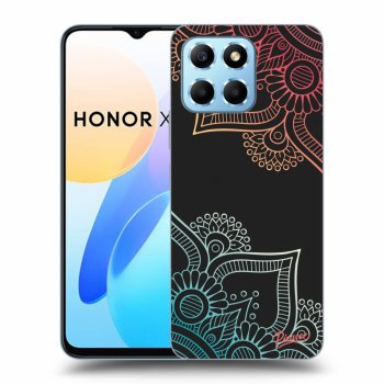 Picasee silikonski črni ovitek za Honor X6 - Flowers pattern