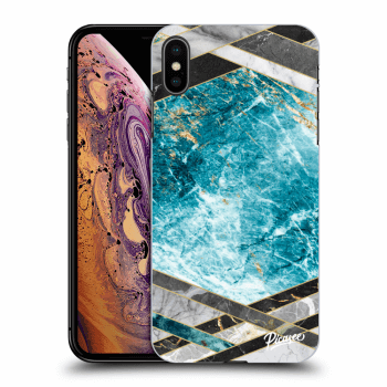 Ovitek za Apple iPhone XS Max - Blue geometry