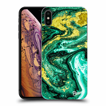 Picasee ULTIMATE CASE za Apple iPhone XS Max - Green Gold