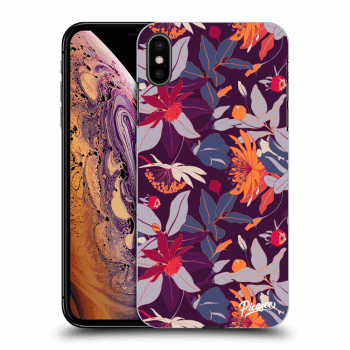 Picasee ULTIMATE CASE za Apple iPhone XS Max - Purple Leaf