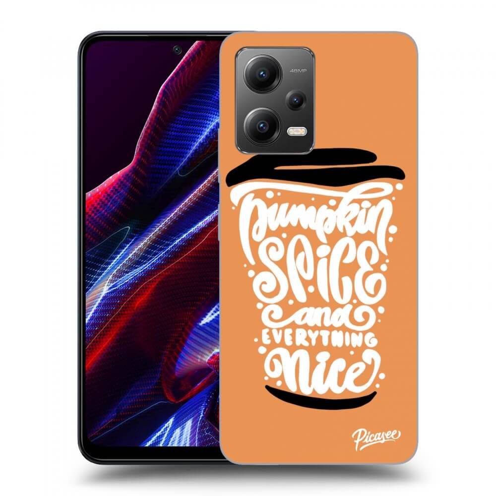 Picasee silikonski prozorni ovitek za Xiaomi Poco X5 - Pumpkin coffee