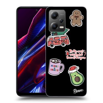 Ovitek za Xiaomi Poco X5 - Christmas Stickers