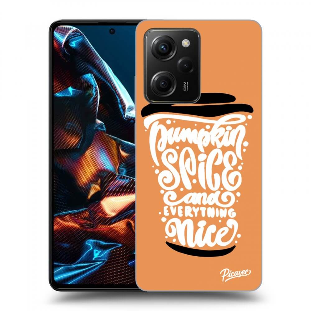 Picasee silikonski črni ovitek za Xiaomi Poco X5 Pro - Pumpkin coffee
