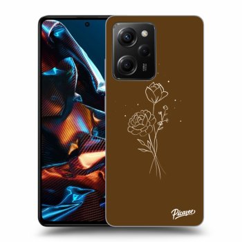 Ovitek za Xiaomi Poco X5 Pro - Brown flowers