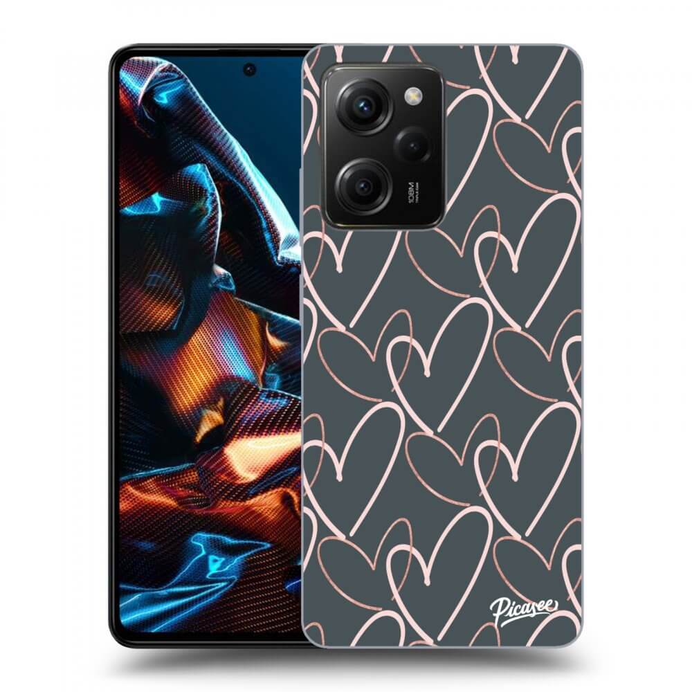 Picasee silikonski črni ovitek za Xiaomi Poco X5 Pro - Lots of love