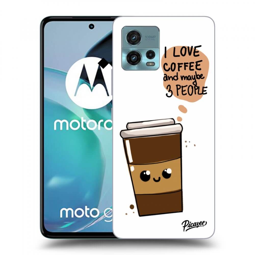 Picasee silikonski črni ovitek za Motorola Moto G72 - Cute coffee