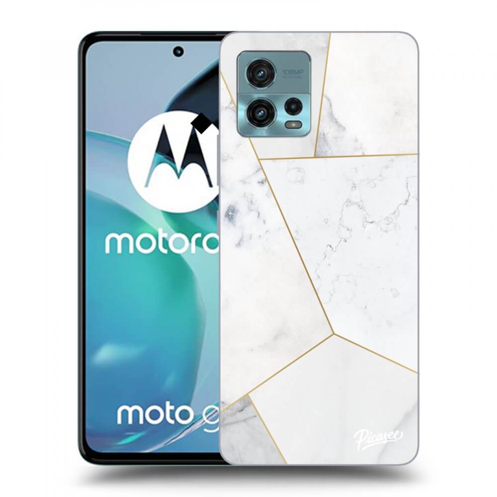 Picasee silikonski prozorni ovitek za Motorola Moto G72 - White tile