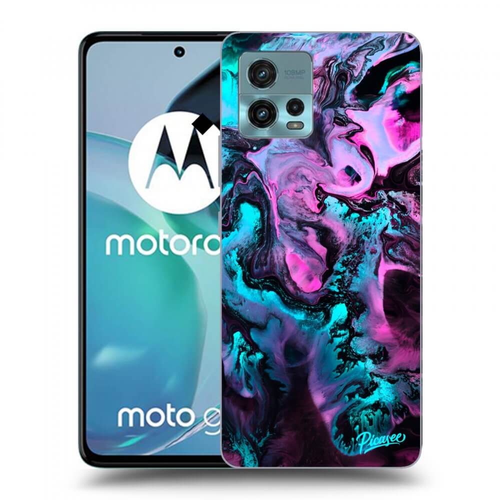 Picasee silikonski črni ovitek za Motorola Moto G72 - Lean