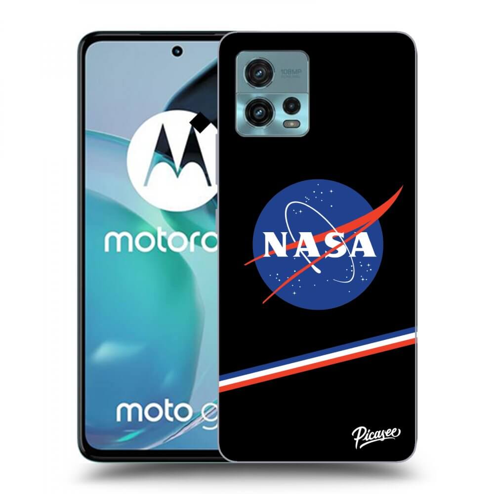 Picasee silikonski črni ovitek za Motorola Moto G72 - NASA Original