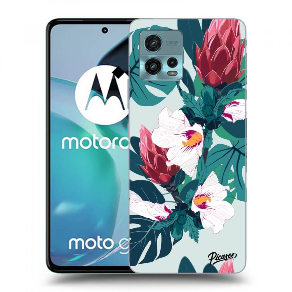 Picasee silikonski črni ovitek za Motorola Moto G72 - Rhododendron