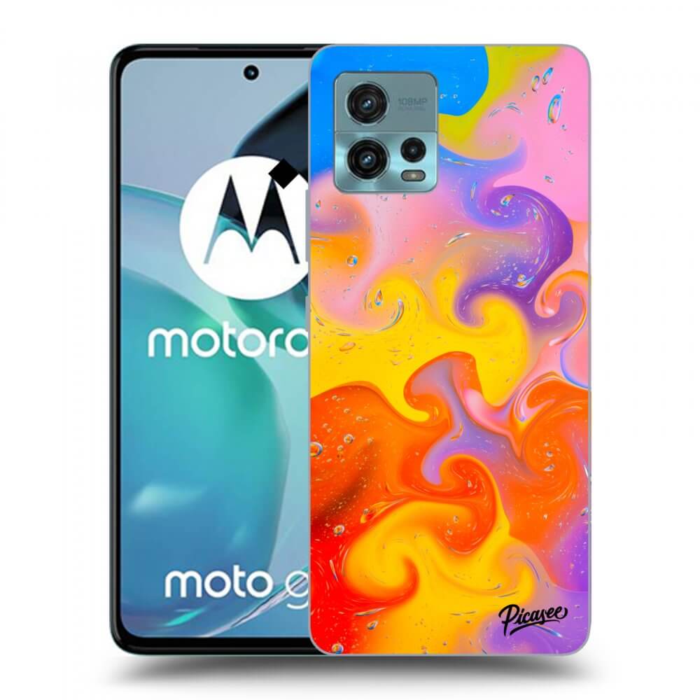 Picasee silikonski črni ovitek za Motorola Moto G72 - Bubbles