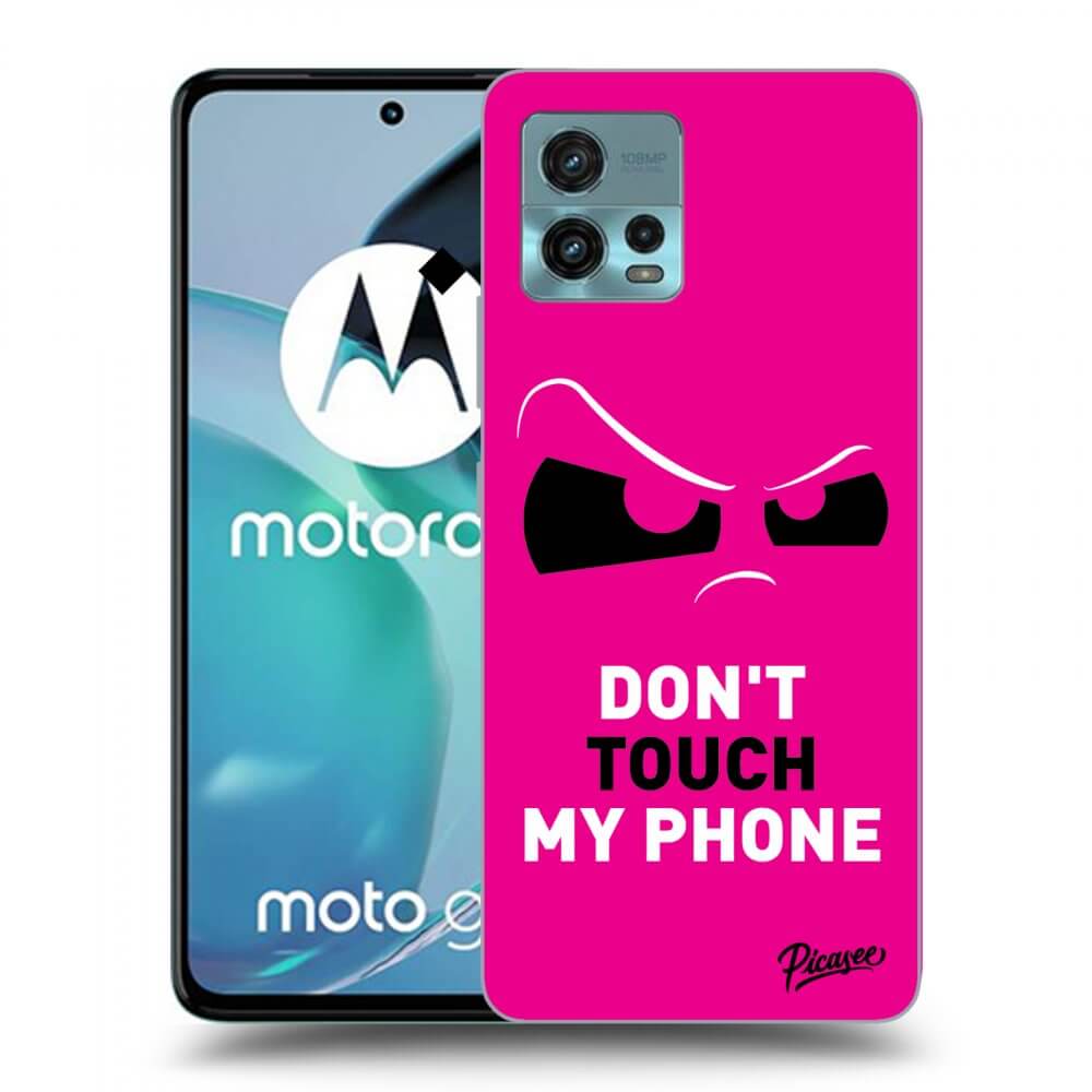 Picasee silikonski črni ovitek za Motorola Moto G72 - Cloudy Eye - Pink